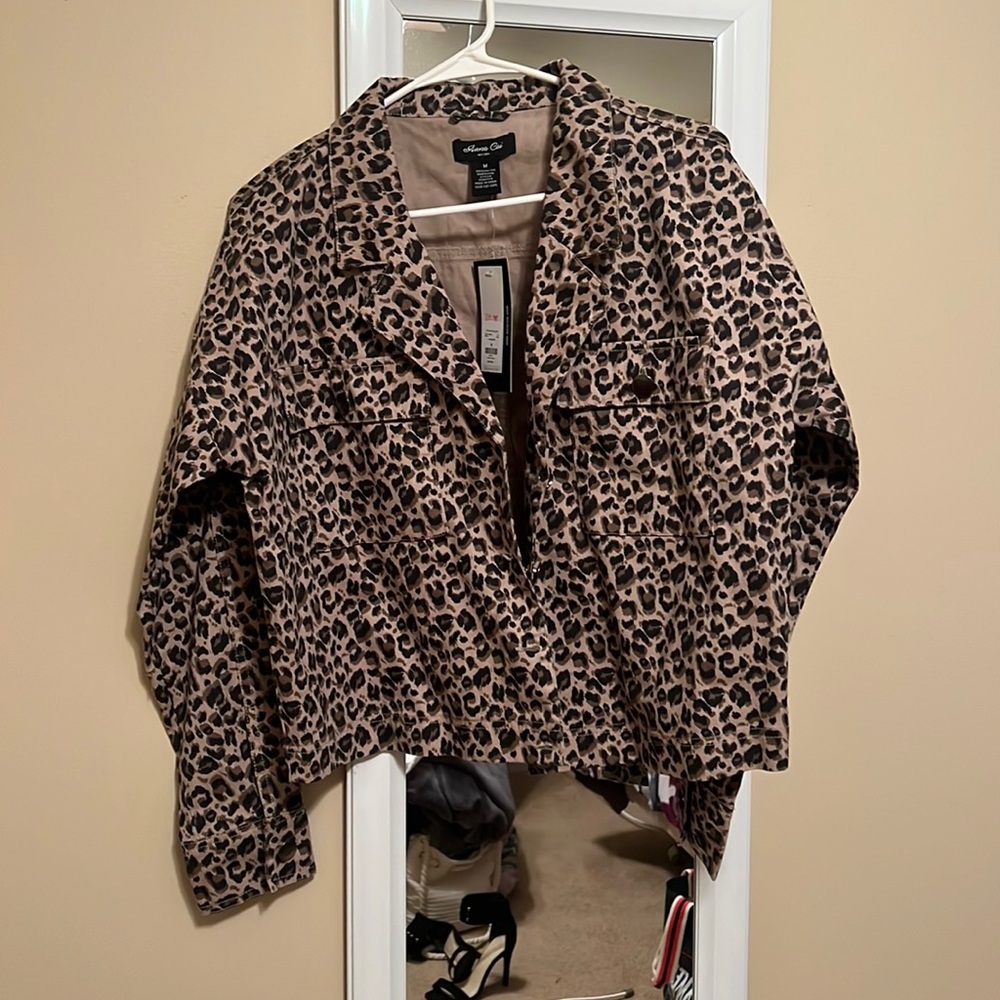 Oversized cheetah jacket